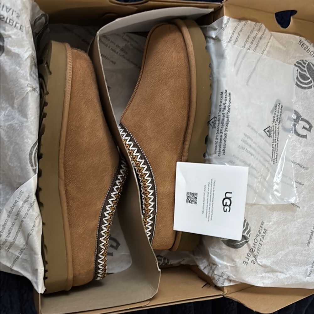 UGG Tan Suede Tasman Slippers